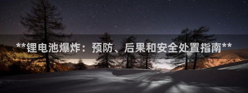 尊龙体育游戏平台：**锂电池爆炸：预防、后果和安全处置指南**